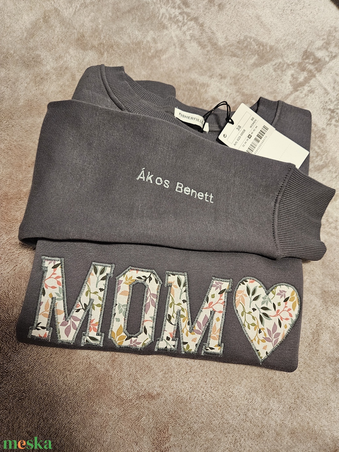 Mom feliratos pulcsi gyerekek neveivel - ruha & divat - női ruha - pulóver - Meska.hu