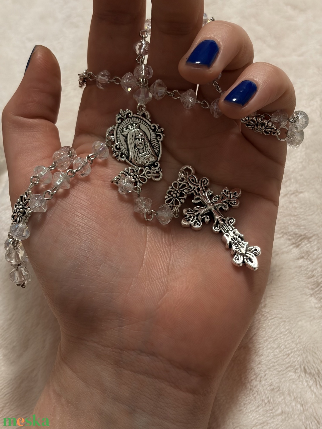 Szűz Mária kézműves rózsafüzér - otthon & életmód - vallás - lánc & füzér - Meska.hu