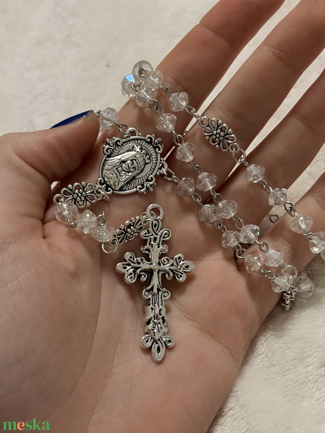 Szűz Mária kézműves rózsafüzér - otthon & életmód - vallás - lánc & füzér - Meska.hu