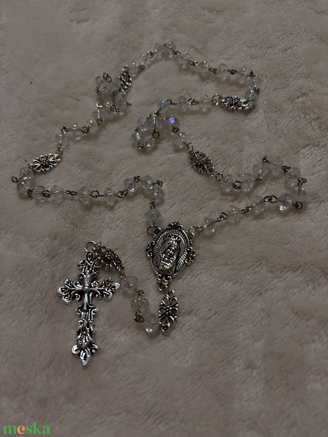 Szűz Mária kézműves rózsafüzér - otthon & életmód - vallás - lánc & füzér - Meska.hu