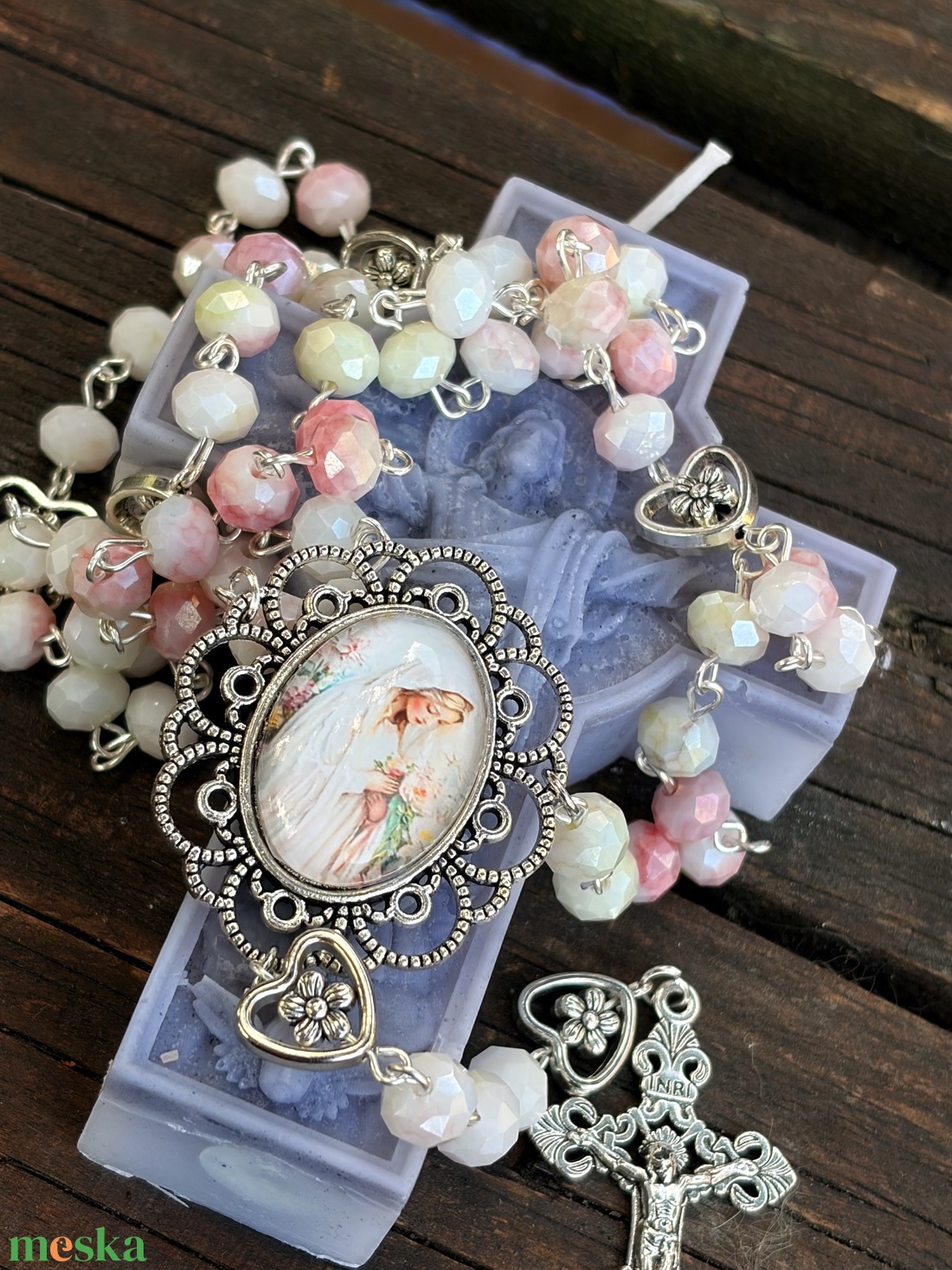 Szűz Mária rózsafüzér - otthon & életmód - vallás - lánc & füzér - Meska.hu