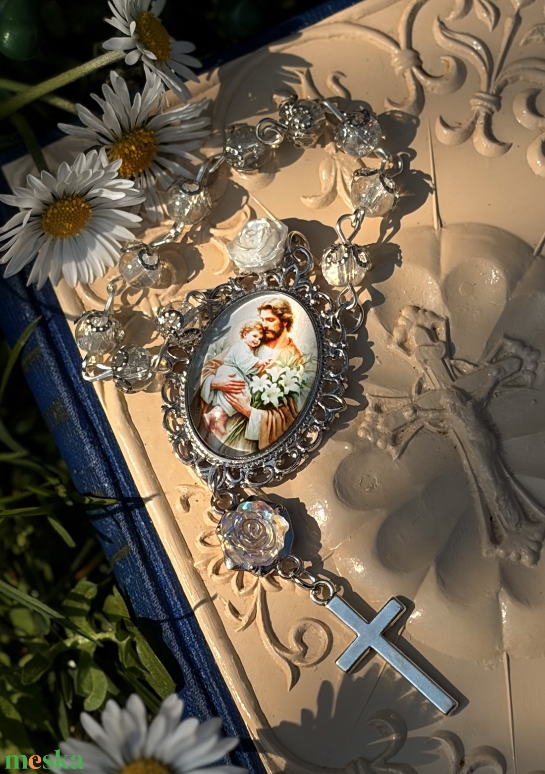 Szent József egytizedes rózsafüzér - otthon & életmód - vallás - lánc & füzér - Meska.hu