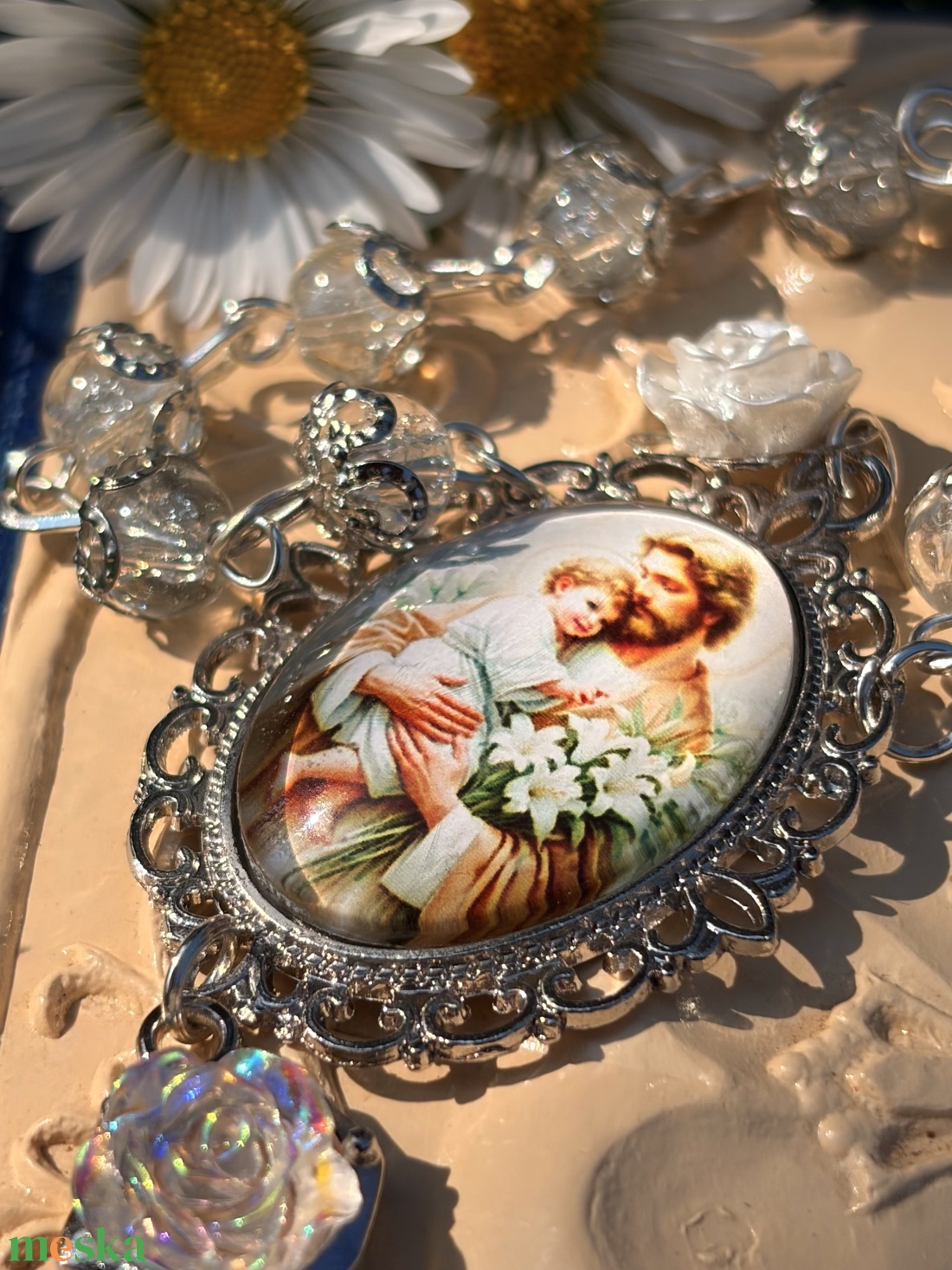 Szent József egytizedes rózsafüzér - otthon & életmód - vallás - lánc & füzér - Meska.hu