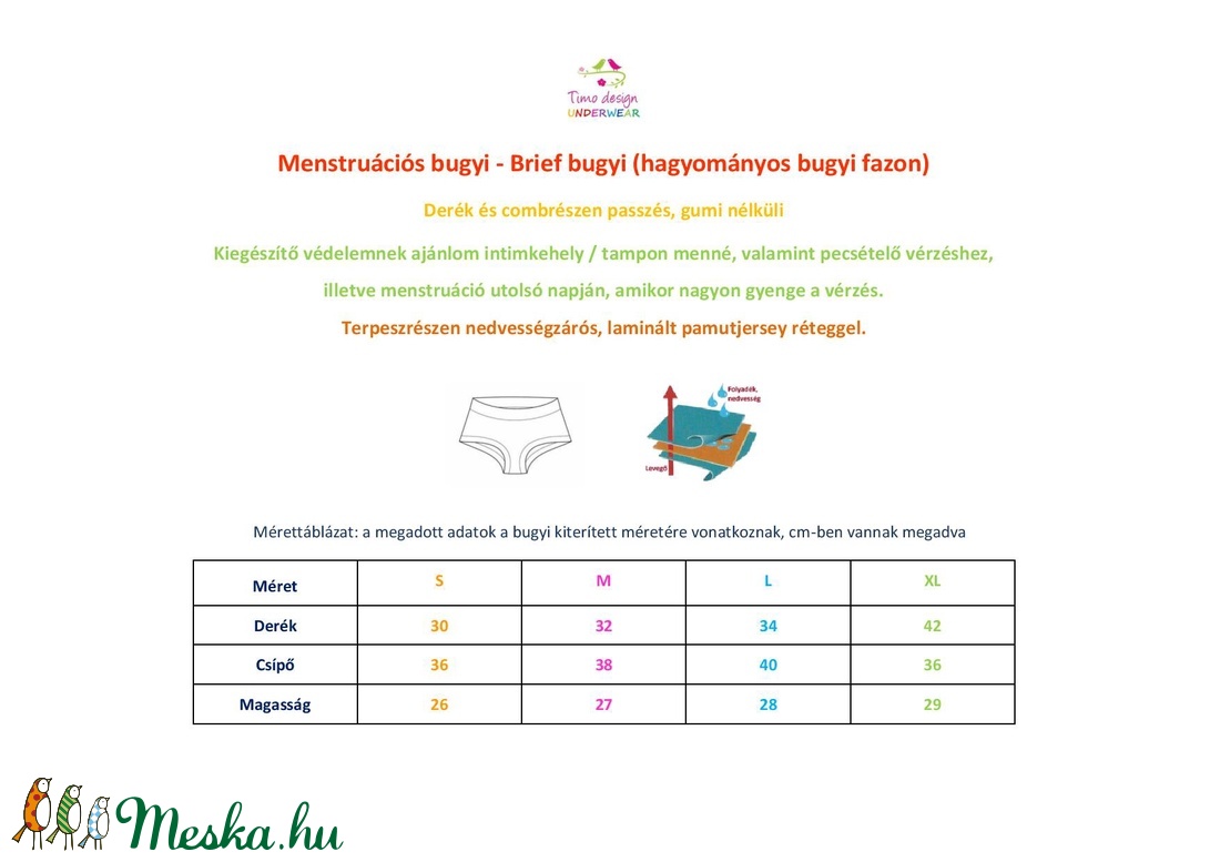 Madaras-virágos M méretű menstruációs bugyi - - Meska.hu Madaras-virágos M méretű menstruációs bugyi - - Meska.hu
