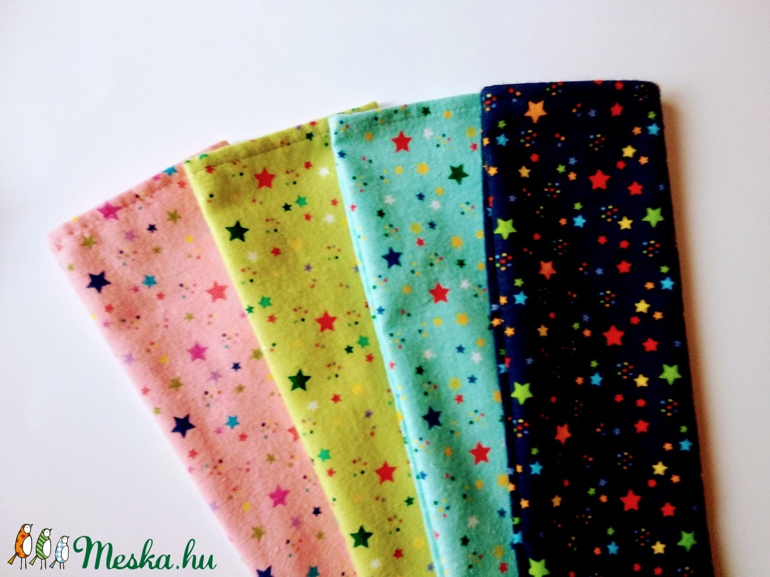 4 db-os gyerek textil zsebkendő szett, CSILLAGOS - - Meska.hu 4 db-os gyerek textil zsebkendő szett, CSILLAGOS - - Meska.hu