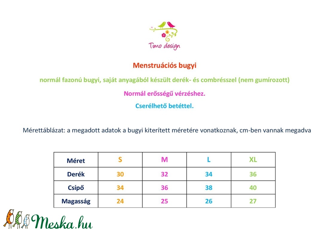 S-es méretű fekete menstruációs bugyi -  - Meska.hu
