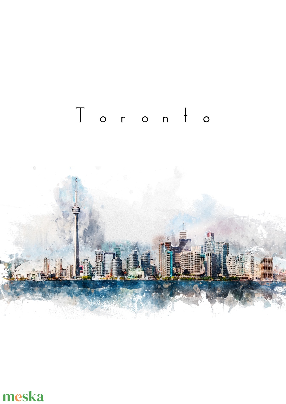 Toronto Digitális festmény, watercolor technika, falikép, poszter - otthon & lakás - dekoráció - kép & falikép - poszter - Meska.hu