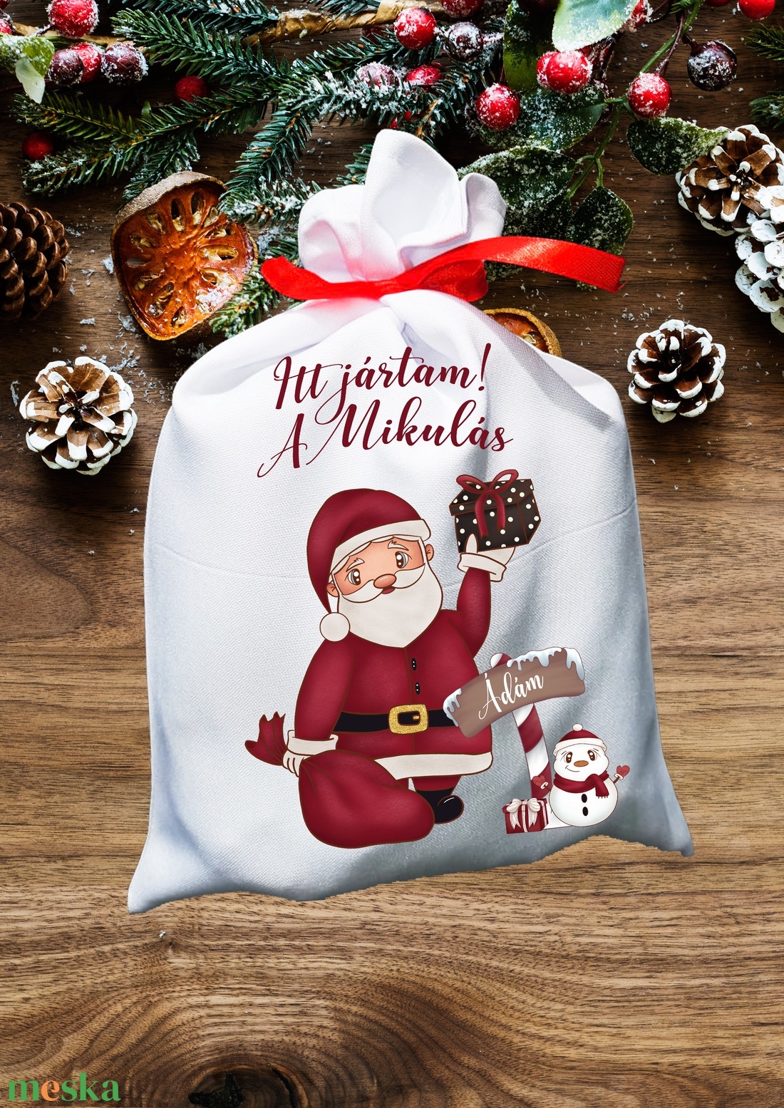 Mikulás zsák, névreszóló, télapós mintával - karácsony - mikulás - mikulás zsák - Meska.hu Mikulás zsák, névreszóló, télapós mintával - karácsony - mikulás - mikulás zsák - Meska.hu