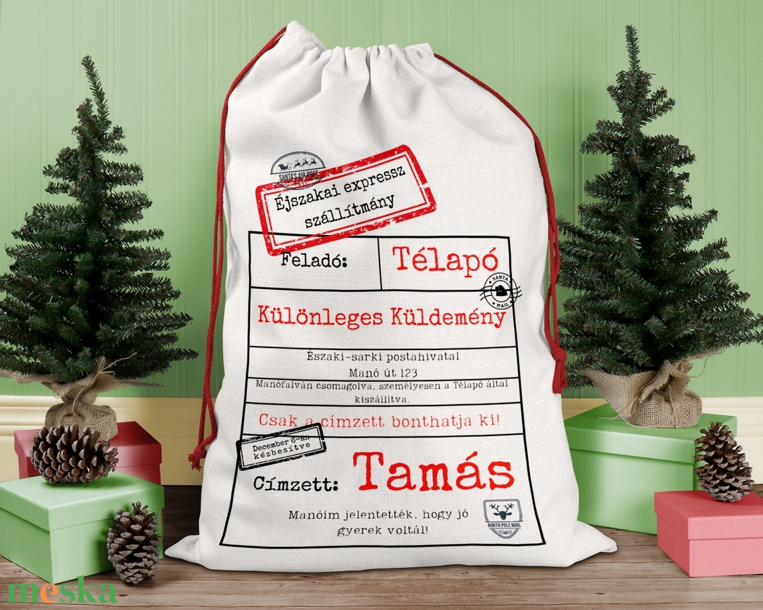Karácsonyi ajándék zsák, zsák, egyedi névreszóló mikulás zsák - karácsony - karácsonyi ajándékozás - karácsonyi ajándékcsomagolás - Meska.hu Karácsonyi ajándék zsák, zsák, egyedi névreszóló mikulás zsák - karácsony - karácsonyi ajándékozás - karácsonyi ajándékcsomagolás - Meska.hu
