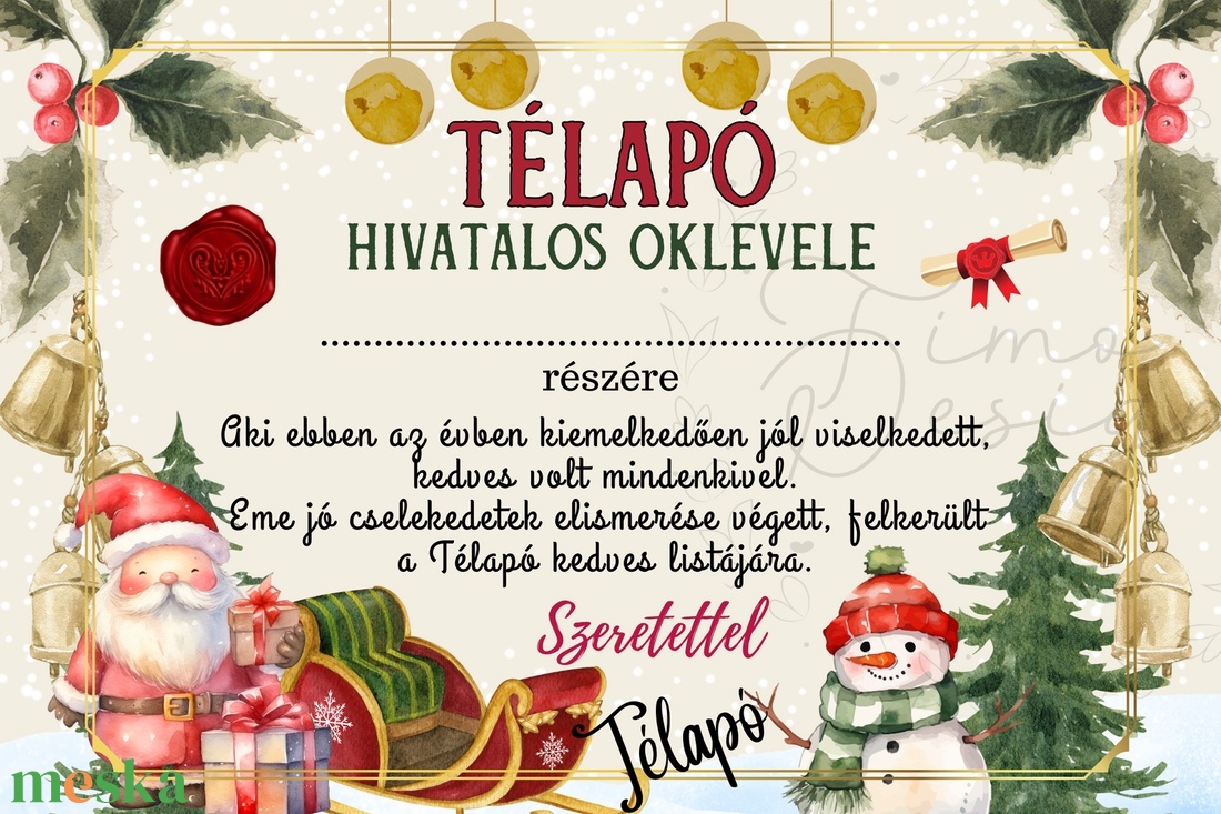Mikulás oklevél sablon, Télapó oklevél, névreszóló, egyedi, Nyomtatható Mikulás oklevél sablon - karácsony - karácsonyi ajándékozás - karácsonyi képeslap, üdvözlőlap, ajándékkísérő - Meska.hu Mikulás oklevél sablon, Télapó oklevél, névreszóló, egyedi, Nyomtatható Mikulás oklevél sablon - karácsony - karácsonyi ajándékozás - karácsonyi képeslap, üdvözlőlap, ajándékkísérő - Meska.hu