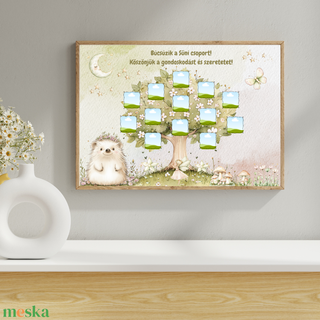 Tabló, ovis-bölcsi-sulis, búcsúzunk falikép ballagásra, nyuszis, sünis, fairy, tündér fantasy - otthon & életmód - dekoráció - kép & falikép - poszter - Meska.hu