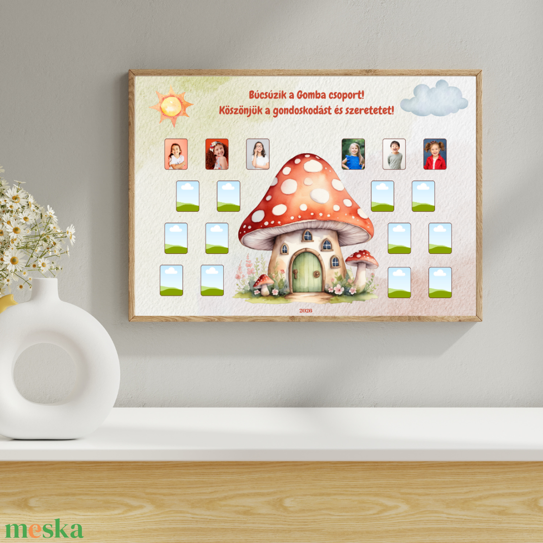 Tabló, ovis-bölcsi-sulis, búcsúzunk falikép ballagásra, gomba, gombaház, fantasy - otthon & életmód - dekoráció - kép & falikép - poszter - Meska.hu