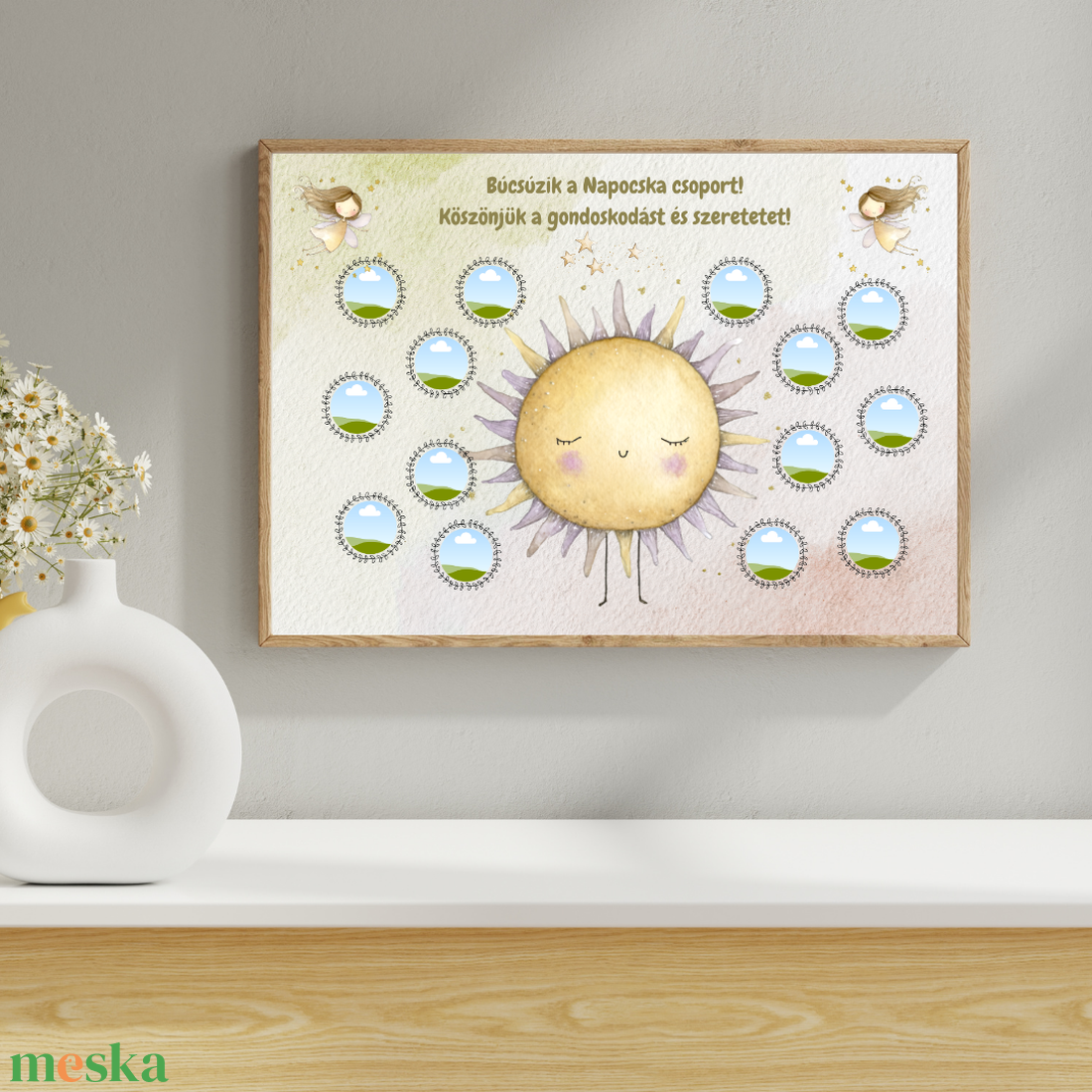 Tabló, ovis-bölcsi-sulis, búcsúzunk falikép ballagásra, napocska, csiga, fantasy - otthon & életmód - dekoráció - kép & falikép - poszter - Meska.hu