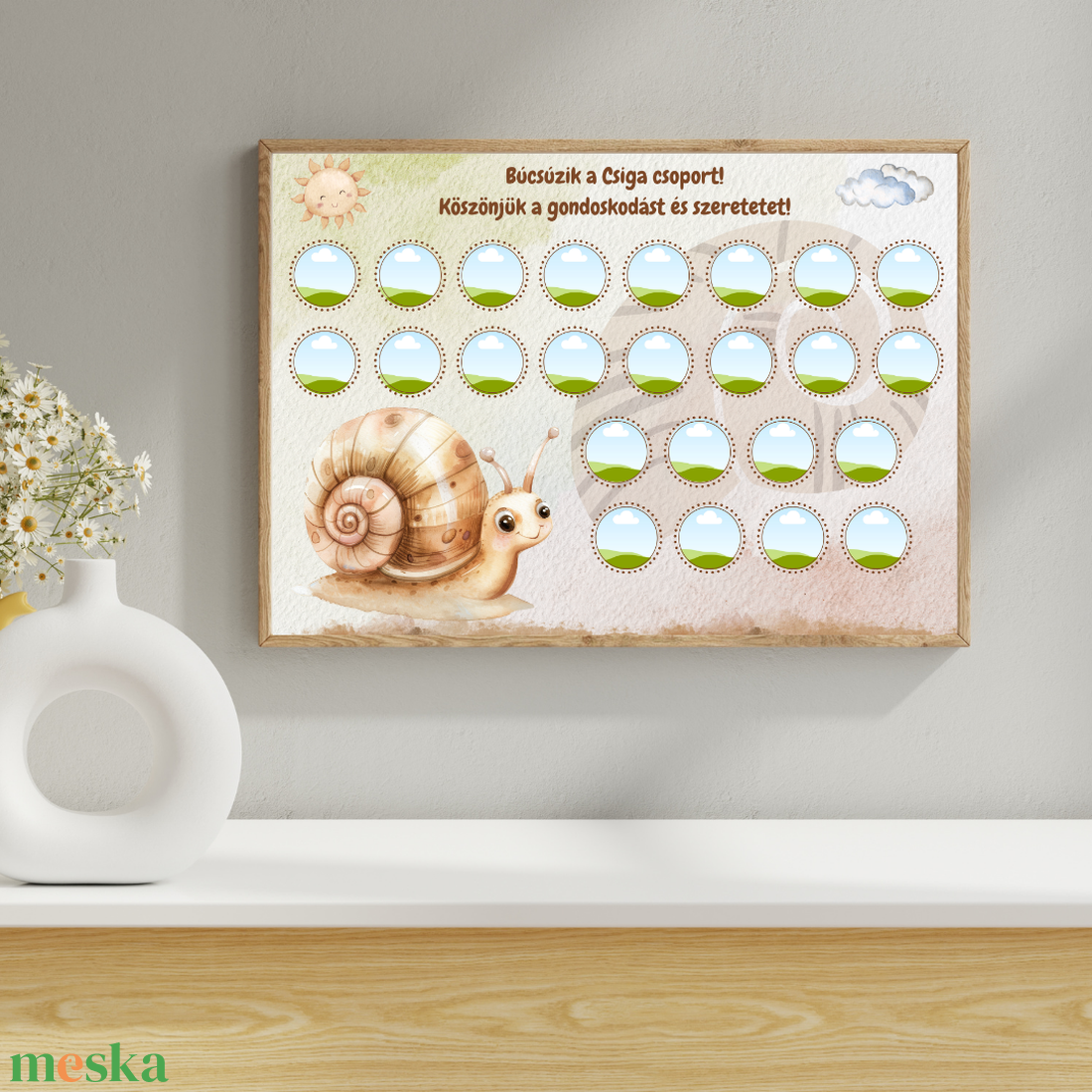 Tabló, ovis-bölcsi-sulis, búcsúzunk falikép ballagásra, napocska, csiga, fantasy - otthon & életmód - dekoráció - kép & falikép - poszter - Meska.hu