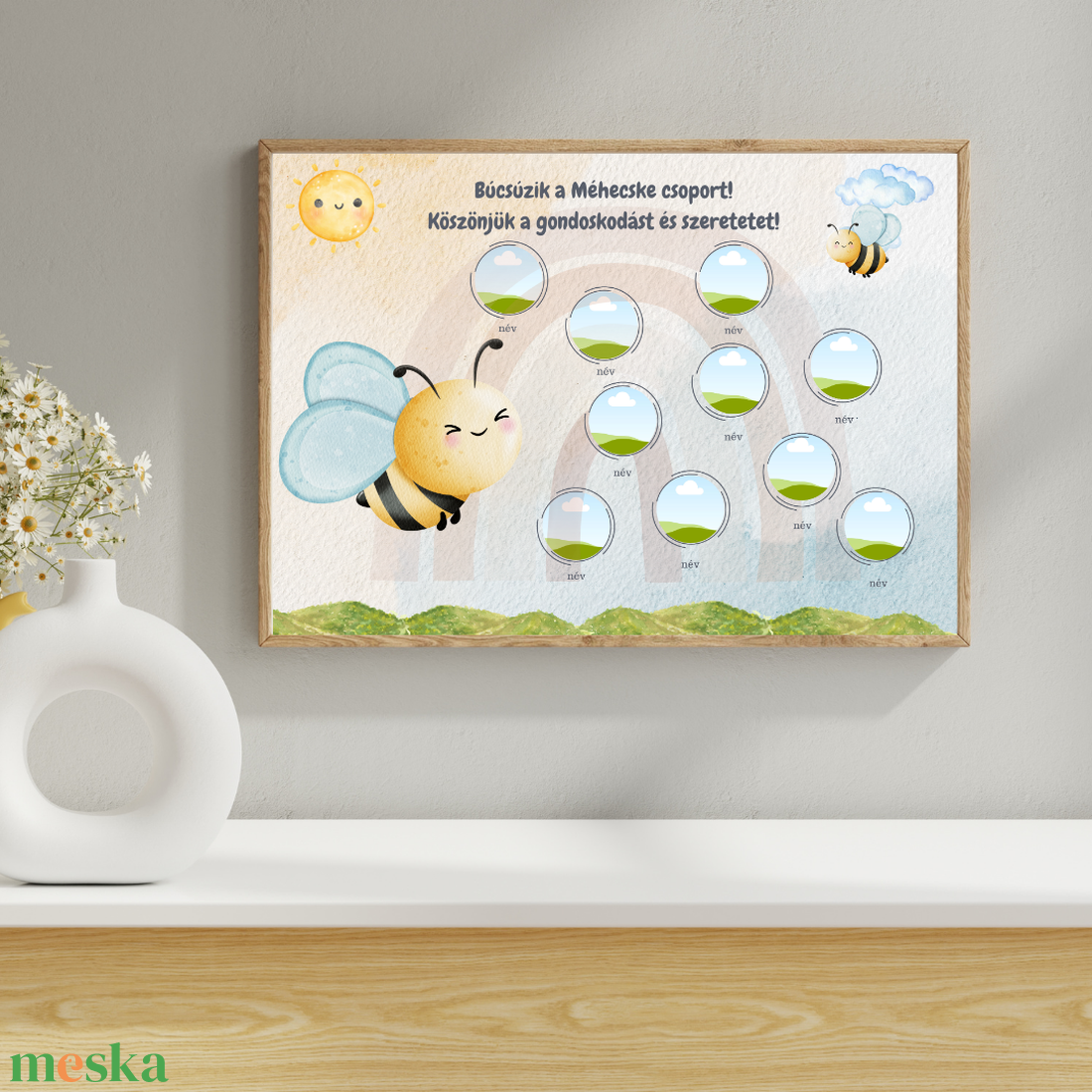 Tabló, ovis-bölcsi-sulis, búcsúzunk falikép ballagásra, méhecske - otthon & életmód - dekoráció - kép & falikép - poszter - Meska.hu