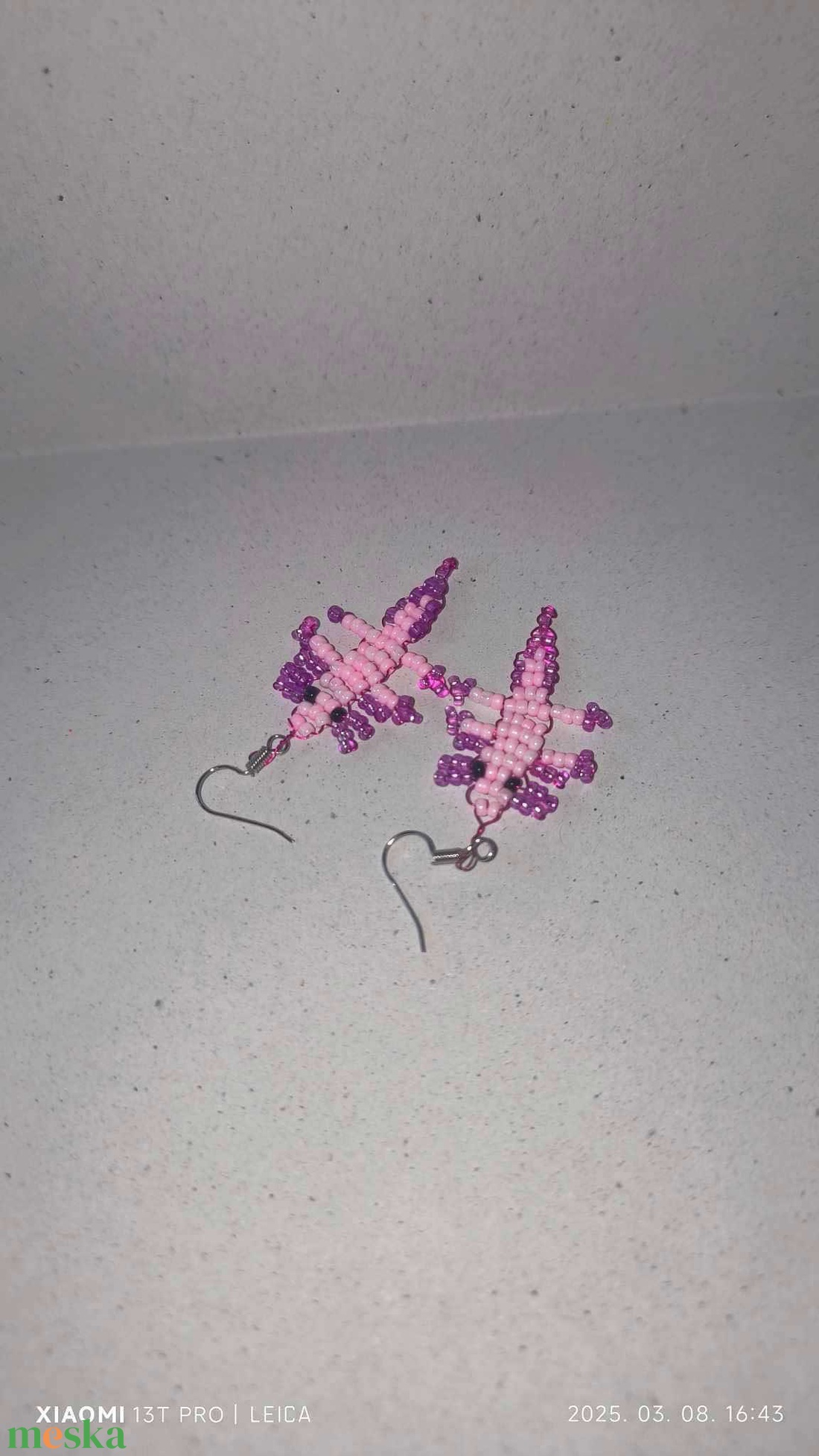 Axolotl gyöngy fülbevaló - ékszer - fülbevaló - lógó fülbevaló - Meska.hu Axolotl gyöngy fülbevaló - ékszer - fülbevaló - lógó fülbevaló - Meska.hu