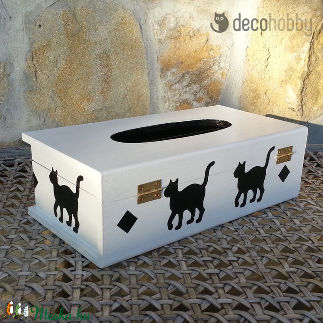 Black Cat (cicás papírzsebkendő tartó) - - Meska.hu Black Cat (cicás papírzsebkendő tartó) - - Meska.hu