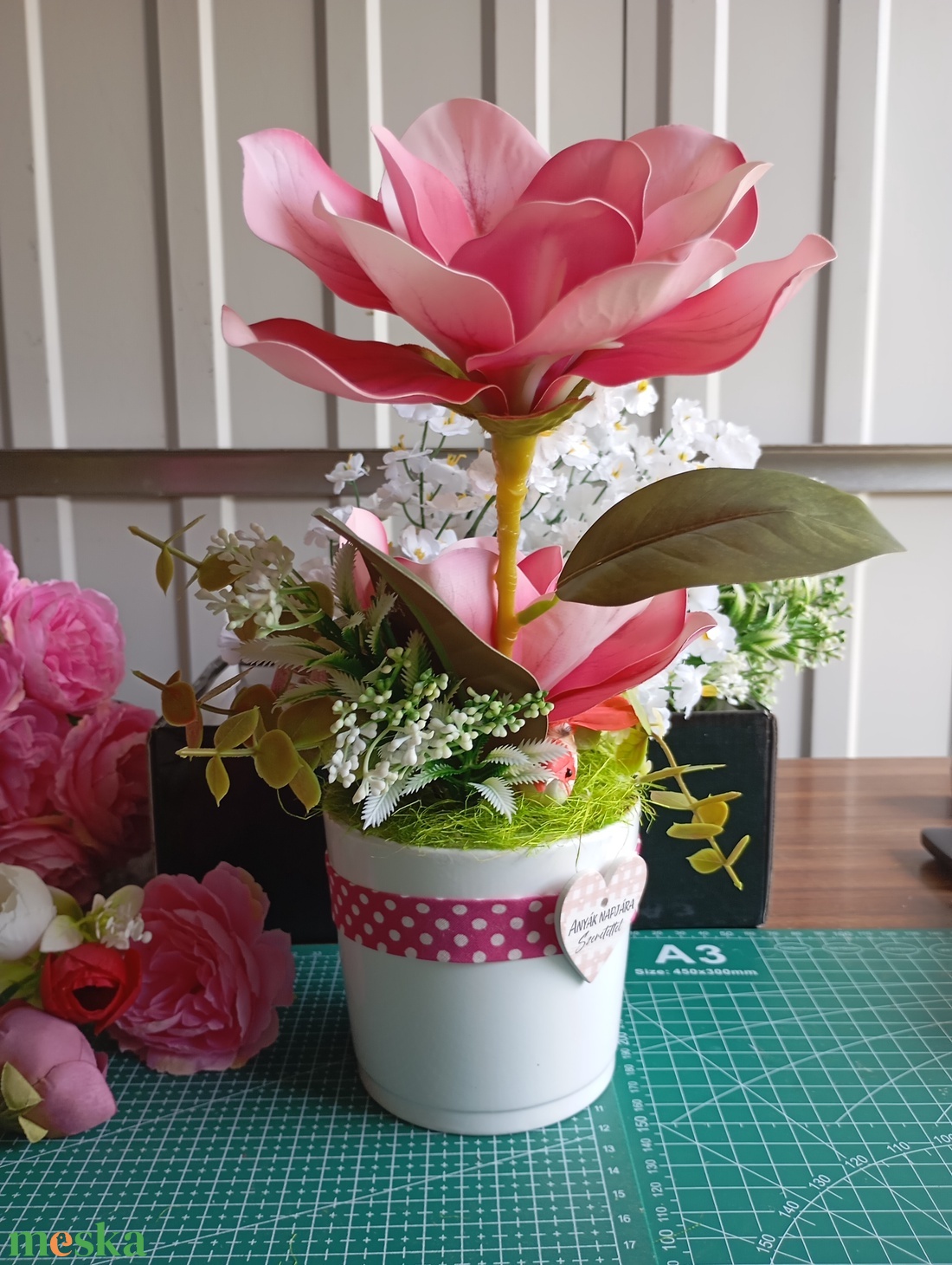 Magnolia asztalidísz  - otthon & életmód - dekoráció - asztal és polc dekoráció - asztaldísz - Meska.hu
