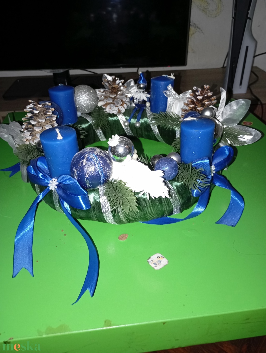 Adventi koszorú  - karácsony - adventi díszek - adventi asztaldísz - Meska.hu
