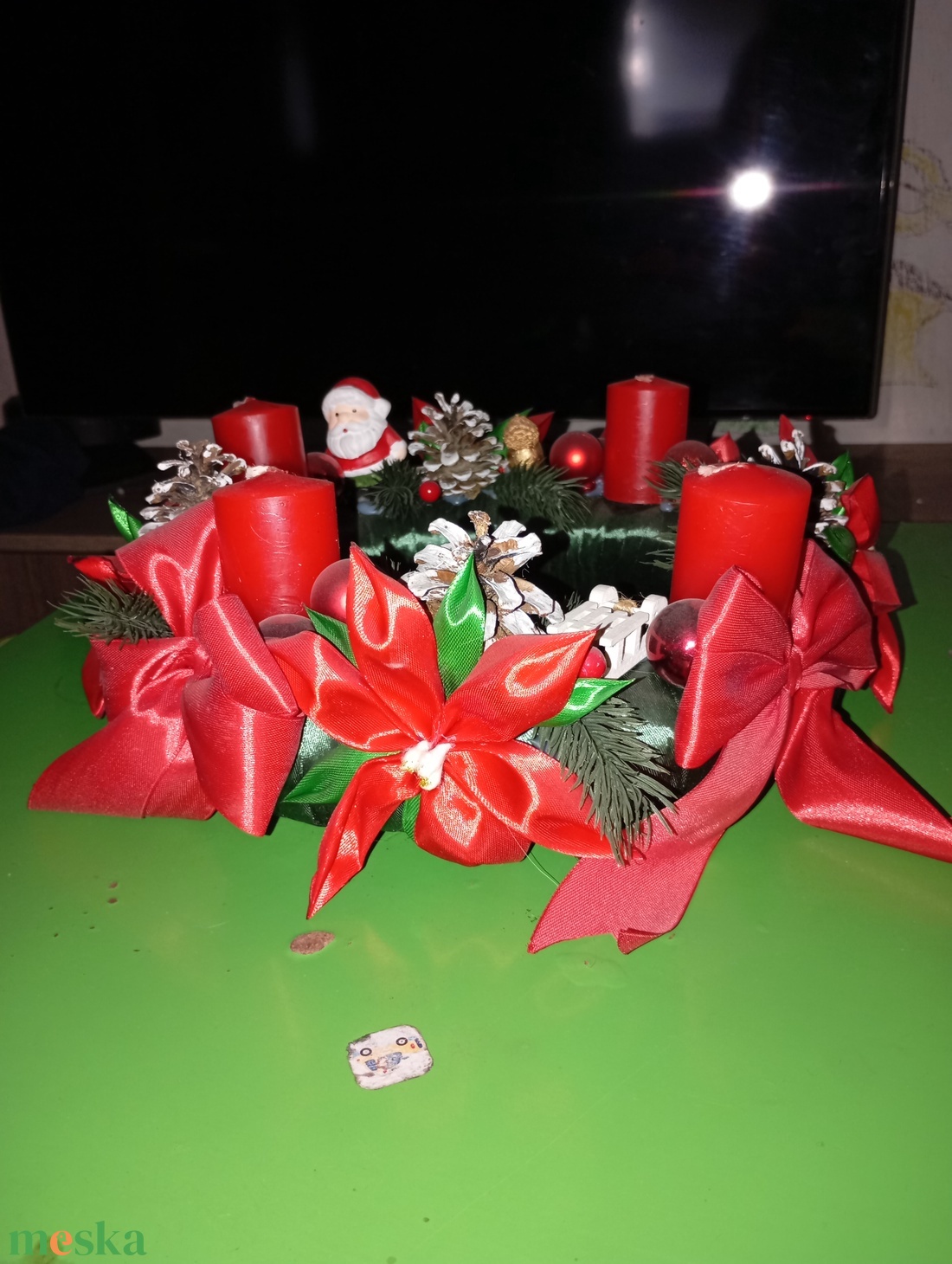 Adventi koszorú  - karácsony - adventi díszek - adventi asztaldísz - Meska.hu