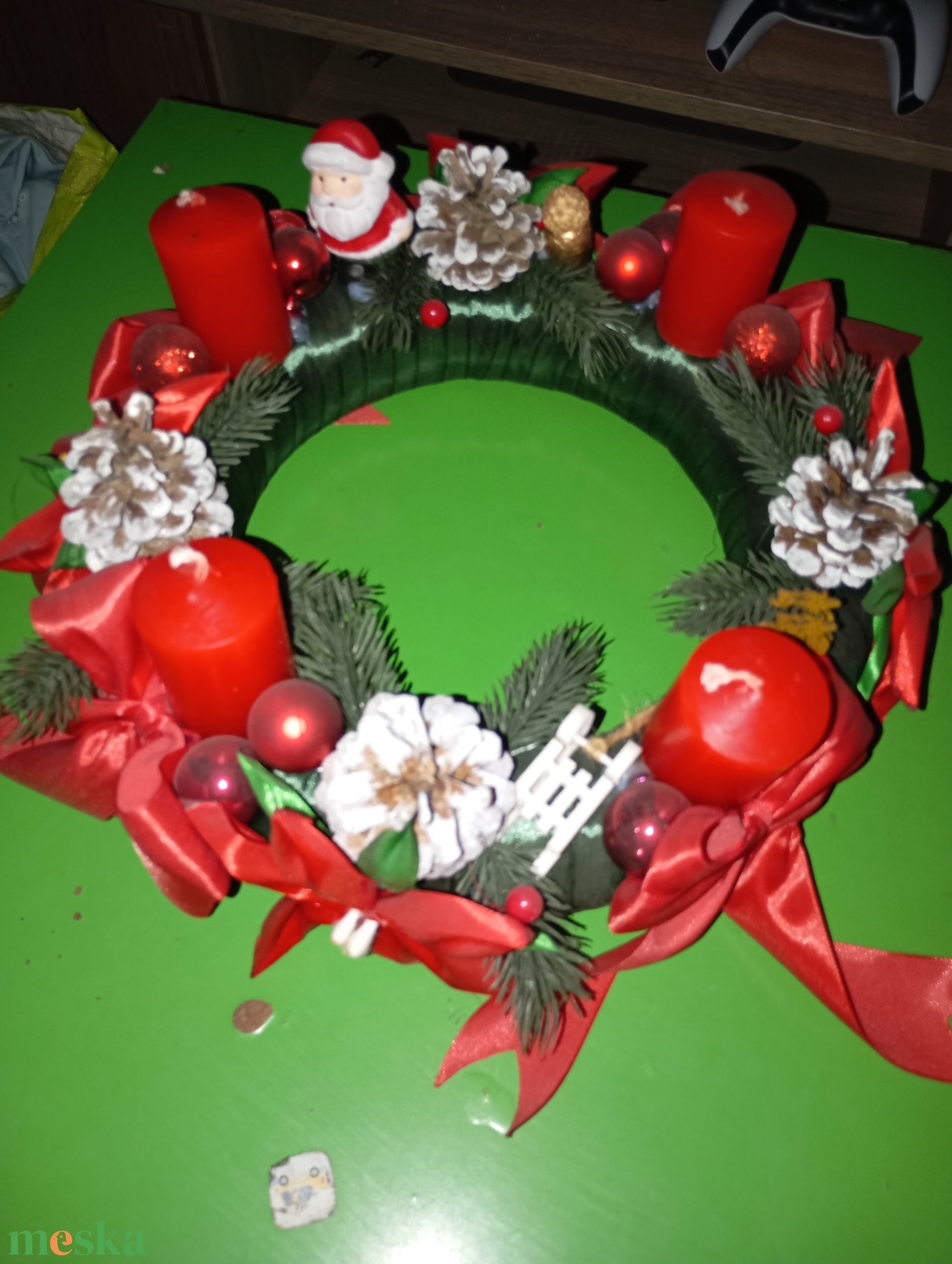 Adventi koszorú  - karácsony - adventi díszek - adventi asztaldísz - Meska.hu