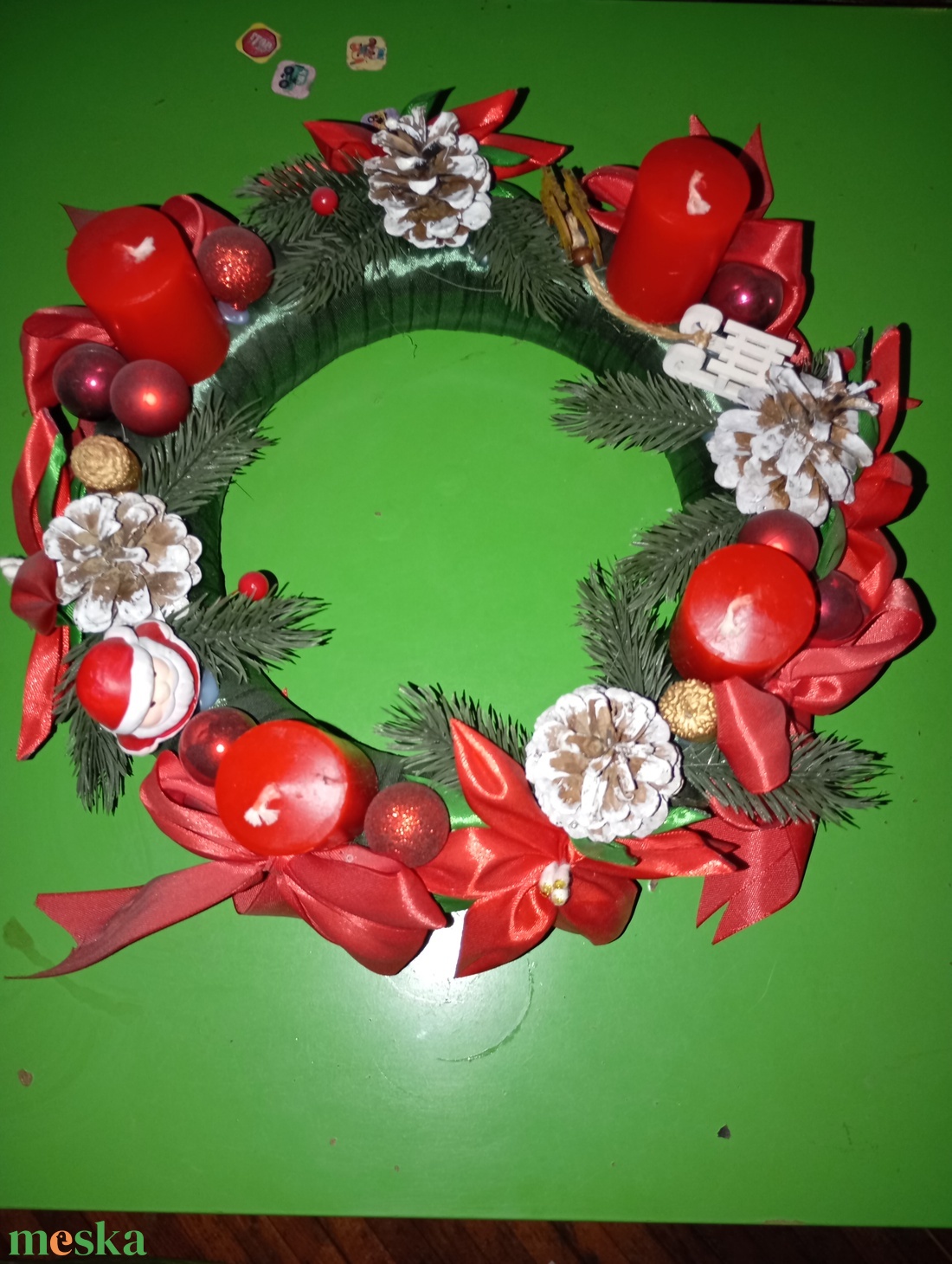 Adventi koszorú  - karácsony - adventi díszek - adventi asztaldísz - Meska.hu