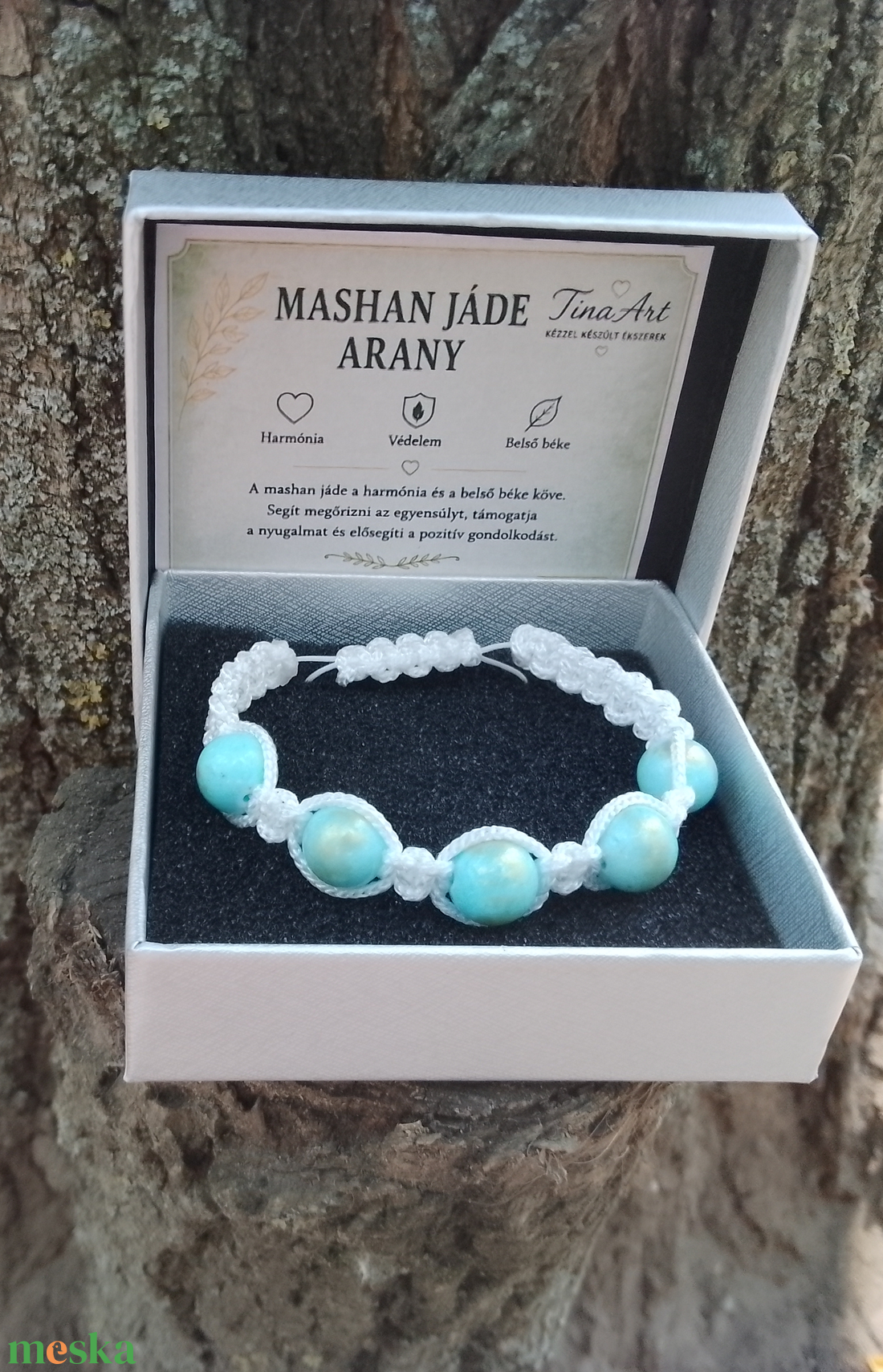 Mashan jáde arany karkötő Shamballa záródással - ékszer - karkötő - ásványkarkötő - Meska.hu