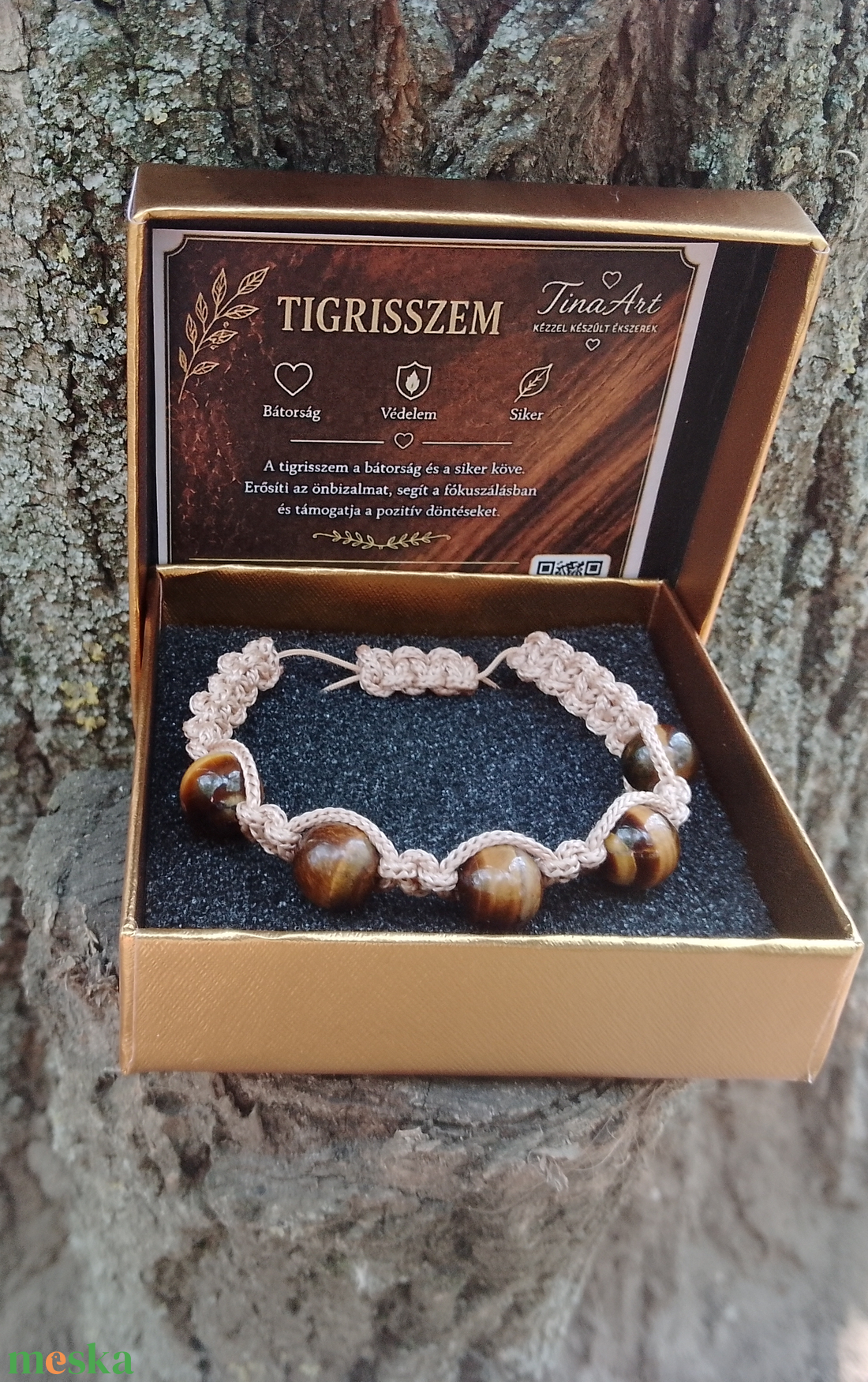 Tigrisszem ásvány karkötő - ékszer - karkötő - ásványkarkötő - Meska.hu