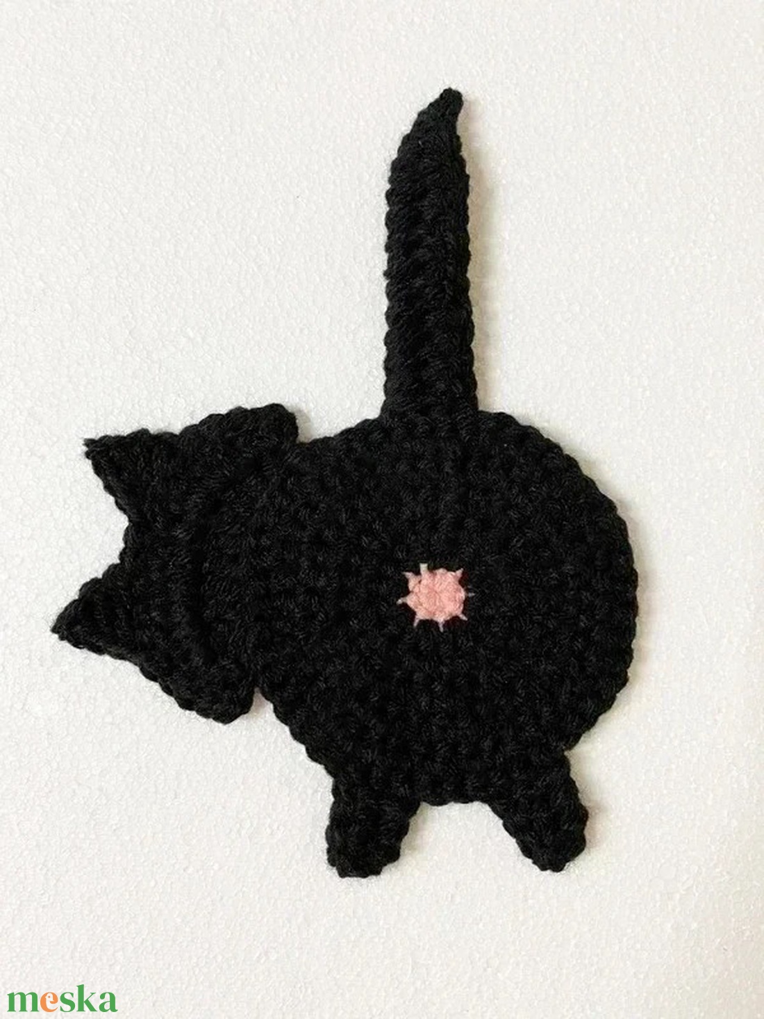 Horgolt cica poháralátét - otthon & életmód - konyhafelszerelés, tálalás - tálalás - tányér- és poháralátét - Meska.hu