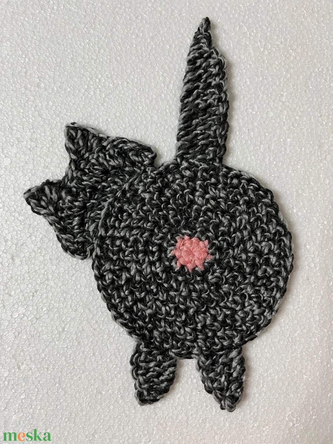 Horgolt cica poháralátét - otthon & életmód - konyhafelszerelés, tálalás - tálalás - tányér- és poháralátét - Meska.hu