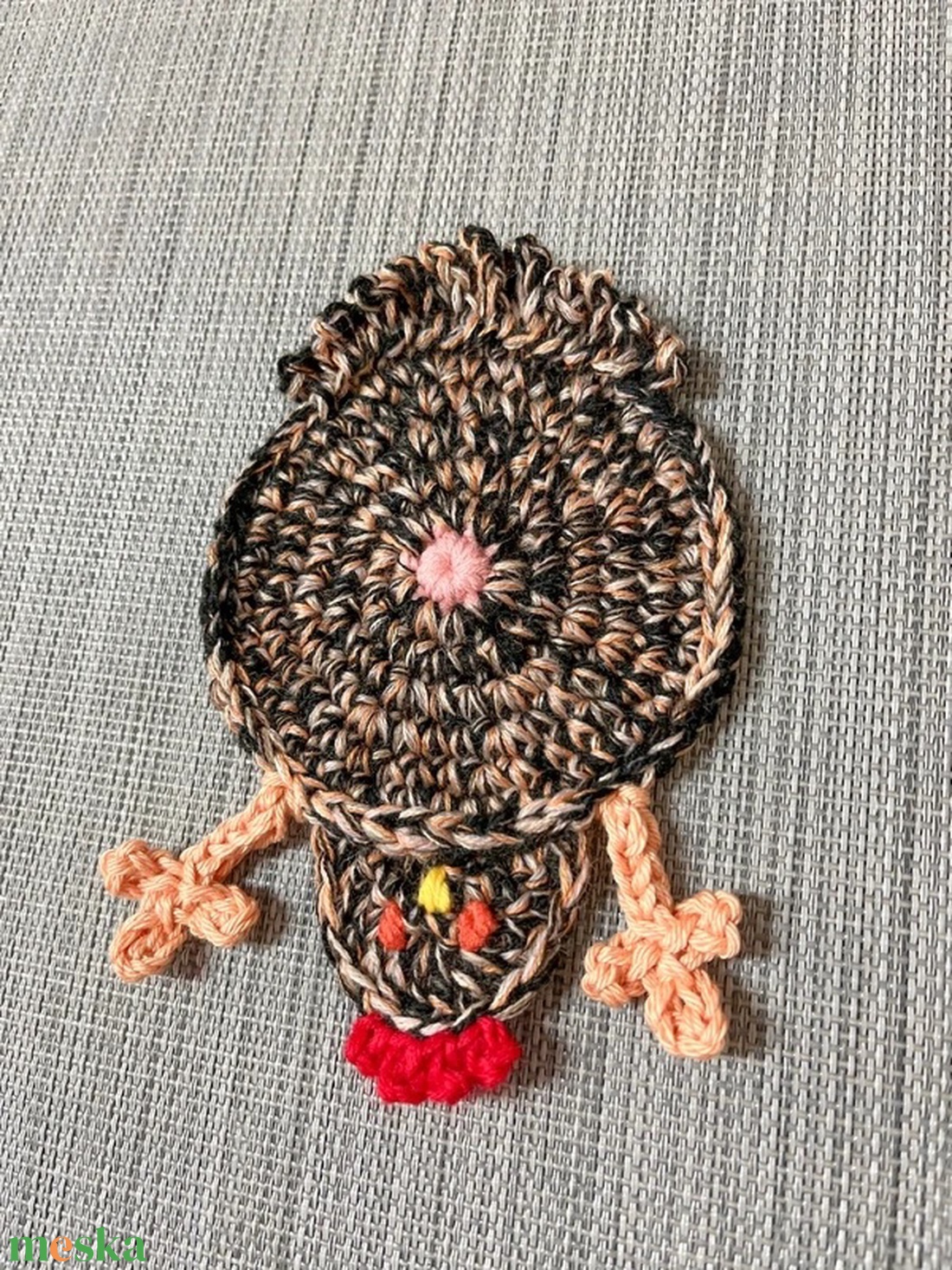 Horgolt csirke poháralátét - otthon & életmód - konyhafelszerelés, tálalás - tálalás - tányér- és poháralátét - Meska.hu