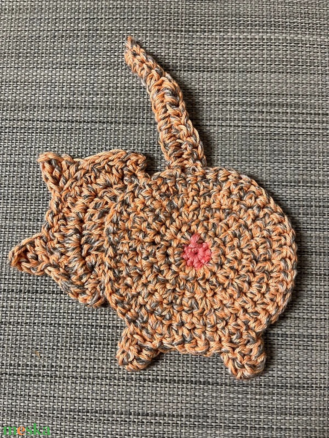 Horgolt cica poháralátét. - otthon & életmód - konyhafelszerelés, tálalás - tálalás - tányér- és poháralátét - Meska.hu