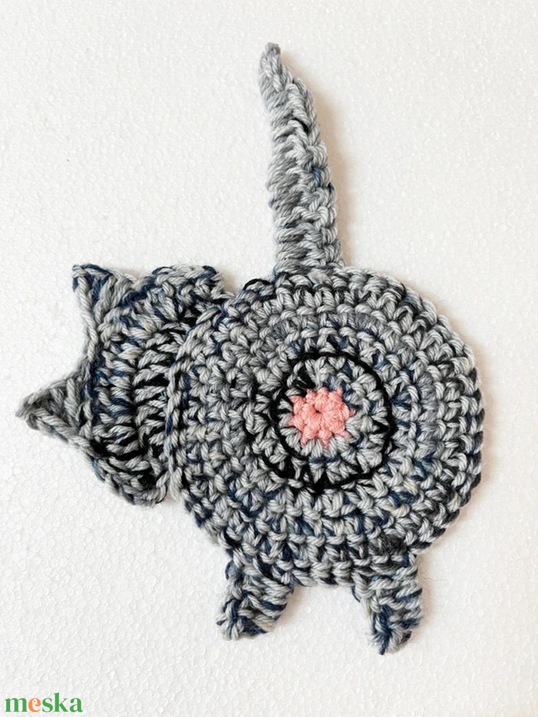 Horgolt cica poháralátét. - otthon & életmód - konyhafelszerelés, tálalás - tálalás - tányér- és poháralátét - Meska.hu