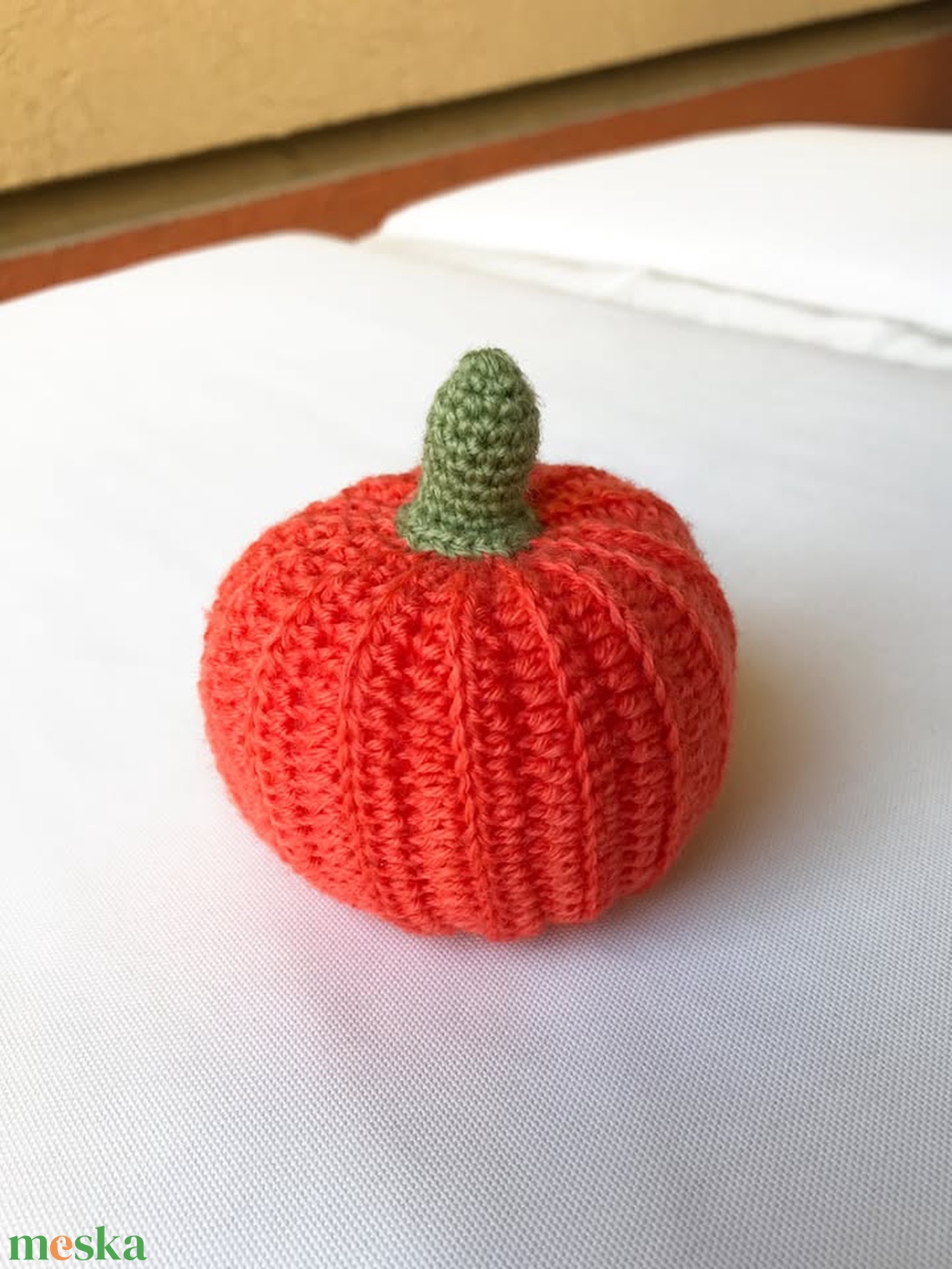 horgolt őszi tök - otthon & életmód - dekoráció - halloween - halloweeni asztaldísz - Meska.hu