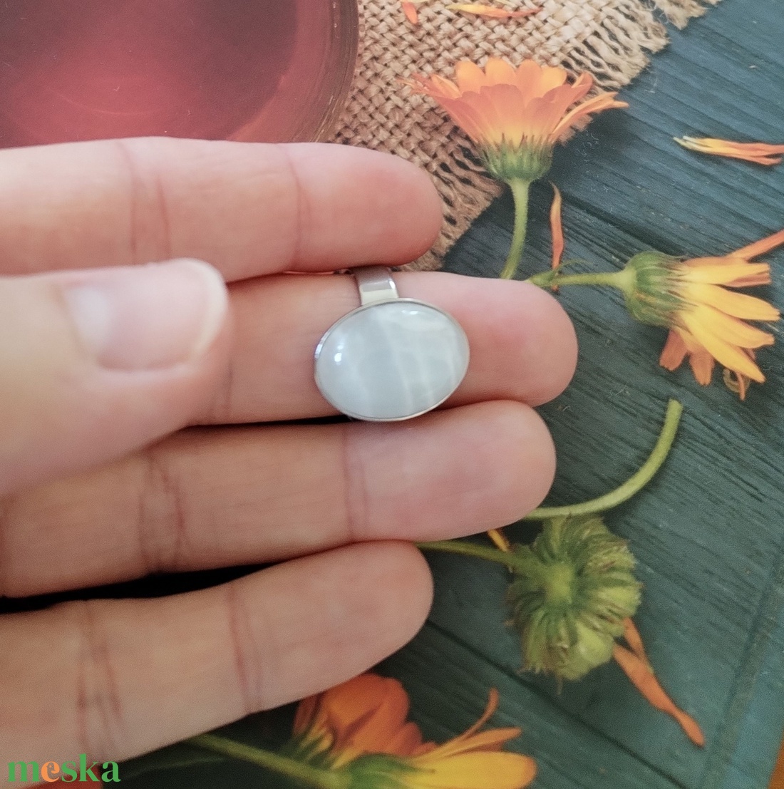 Szivárványos holdkő acél gyűrű - ékszer - gyűrű - szoliter gyűrű - Meska.hu Szivárványos holdkő acél gyűrű - ékszer - gyűrű - szoliter gyűrű - Meska.hu