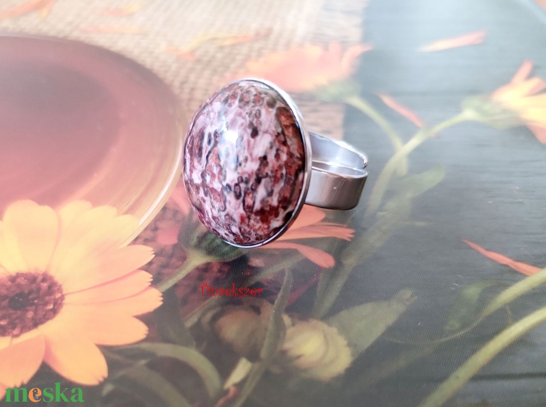 Leopárd jáspis acél gyűrű -  - Meska.hu Leopárd jáspis acél gyűrű -  - Meska.hu