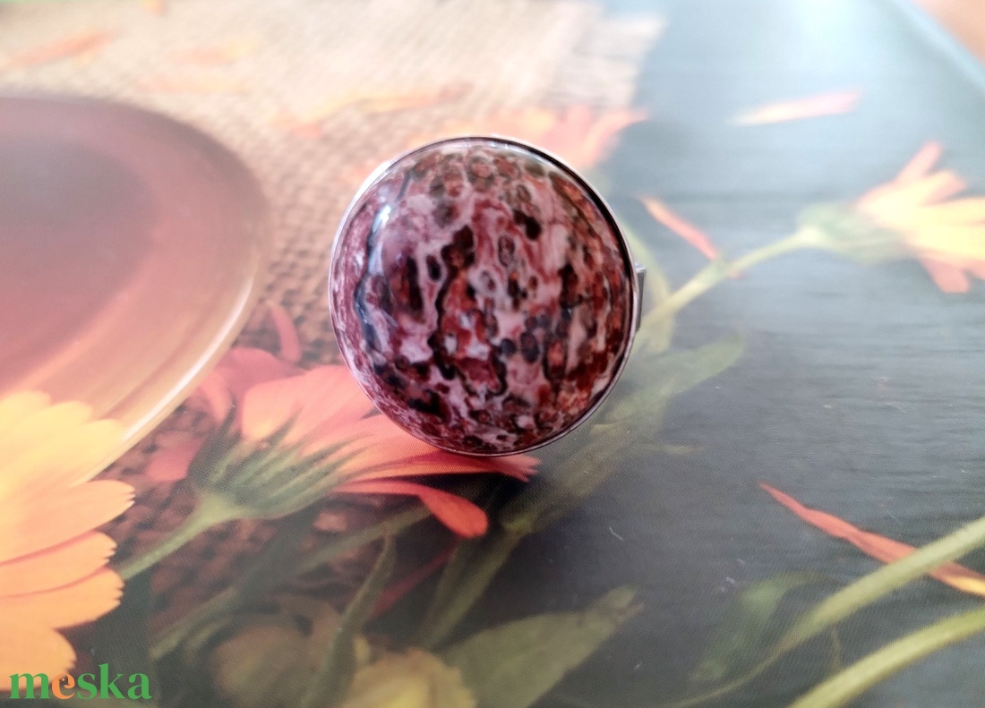 Leopárd jáspis acél gyűrű -  - Meska.hu Leopárd jáspis acél gyűrű -  - Meska.hu