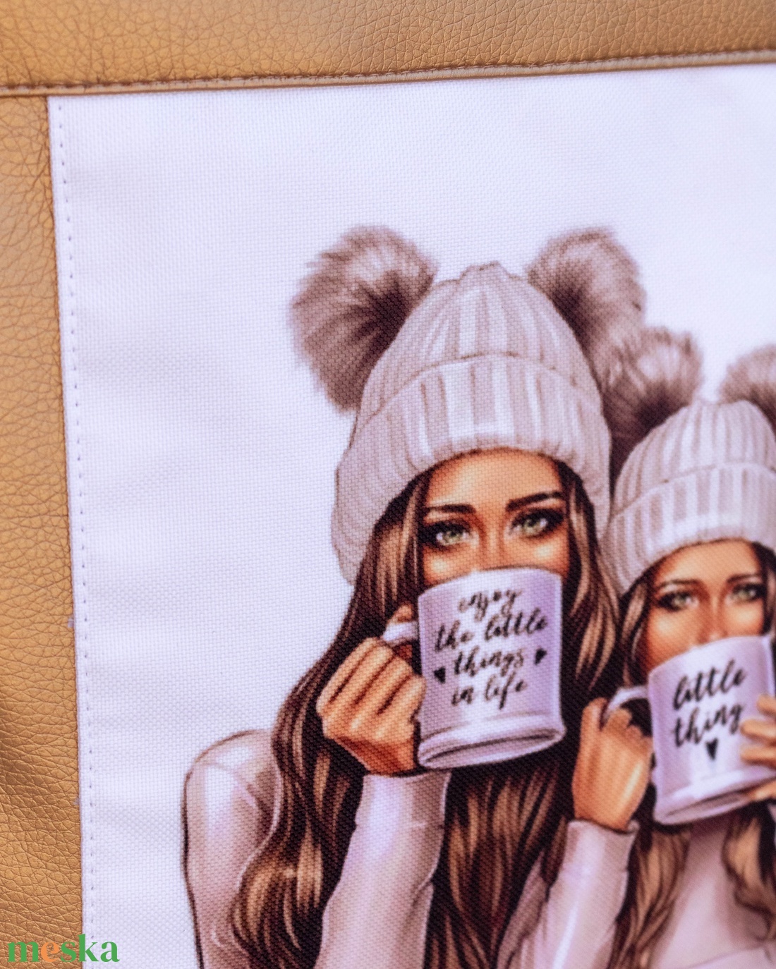 Rose gold hátizsák anya-lánya mintával - táska & tok - hátizsák - hátizsák - Meska.hu