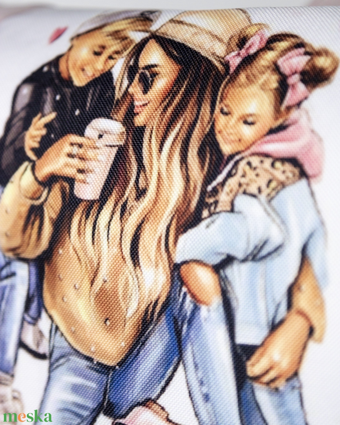 Babarózsaszín anyukás hátizsák - táska & tok - hátizsák - hátizsák - Meska.hu