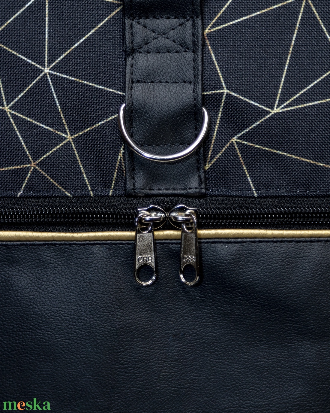 Geometrikus roll up hátizsák - táska & tok - hátizsák - roll top hátizsák - Meska.hu