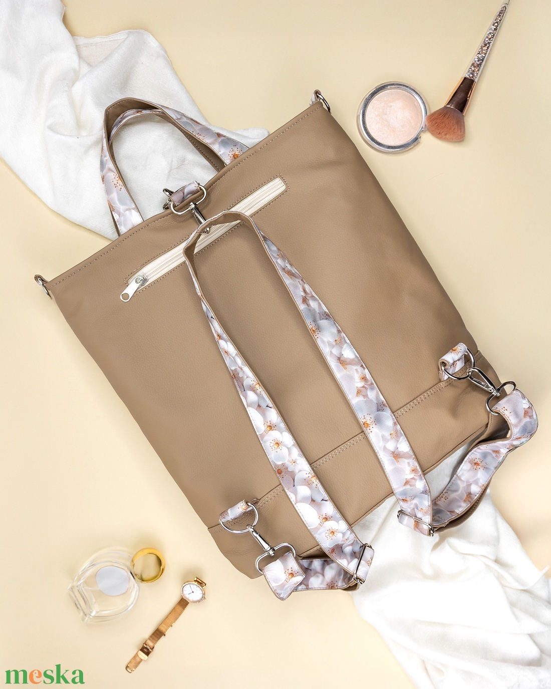 Rose gold és barna 3in1 táska virágos mintával - táska & tok - variálható táska - Meska.hu Rose gold és barna 3in1 táska virágos mintával - táska & tok - variálható táska - Meska.hu