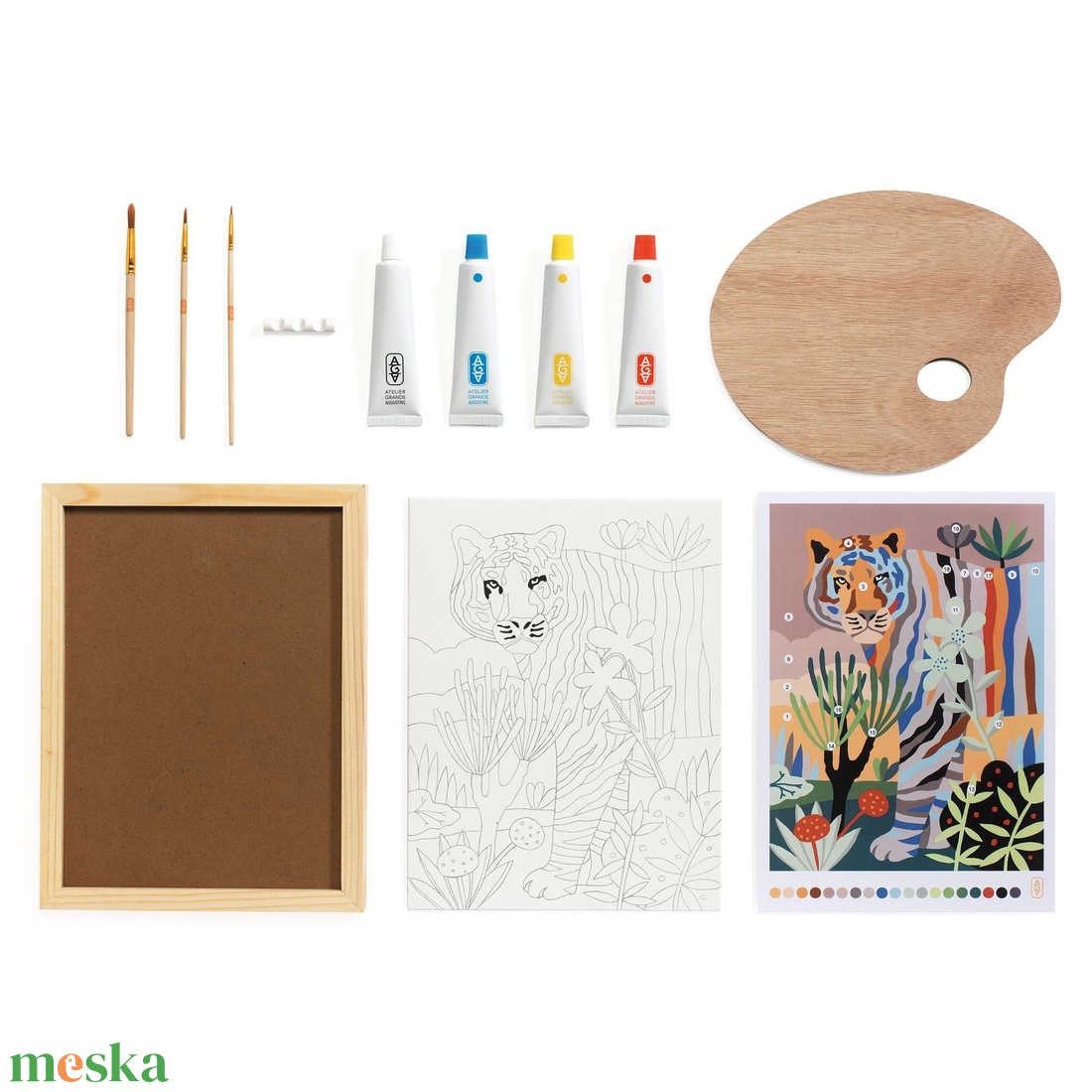 Műterem 22 - Színkeverés, Tigris kreatív készlet - diy (csináld magad) - egységcsomag - Meska.hu