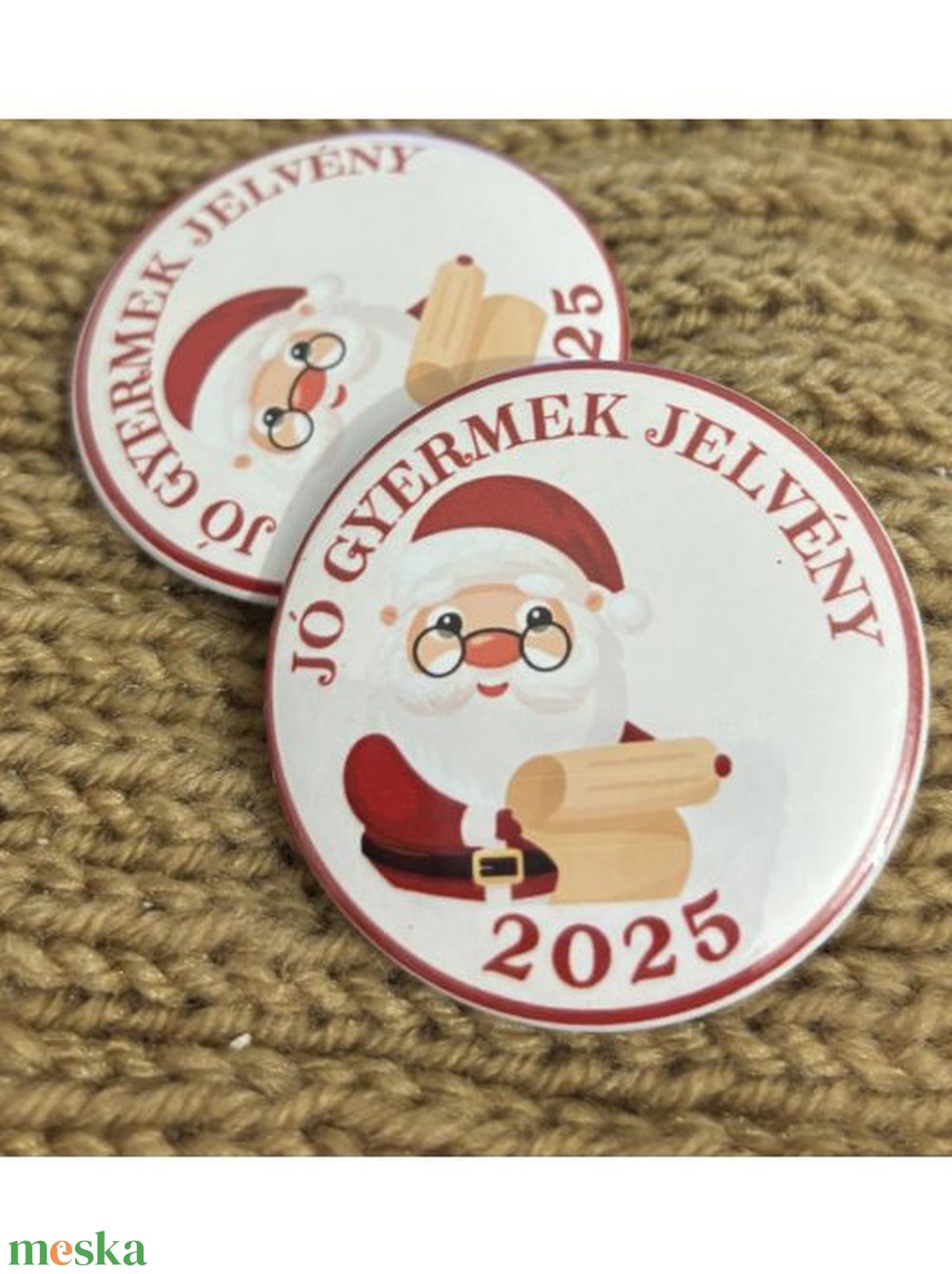 Jó gyermek jelvény -kitűző  - karácsony - mikulás - mikulás ajándékok - Meska.hu