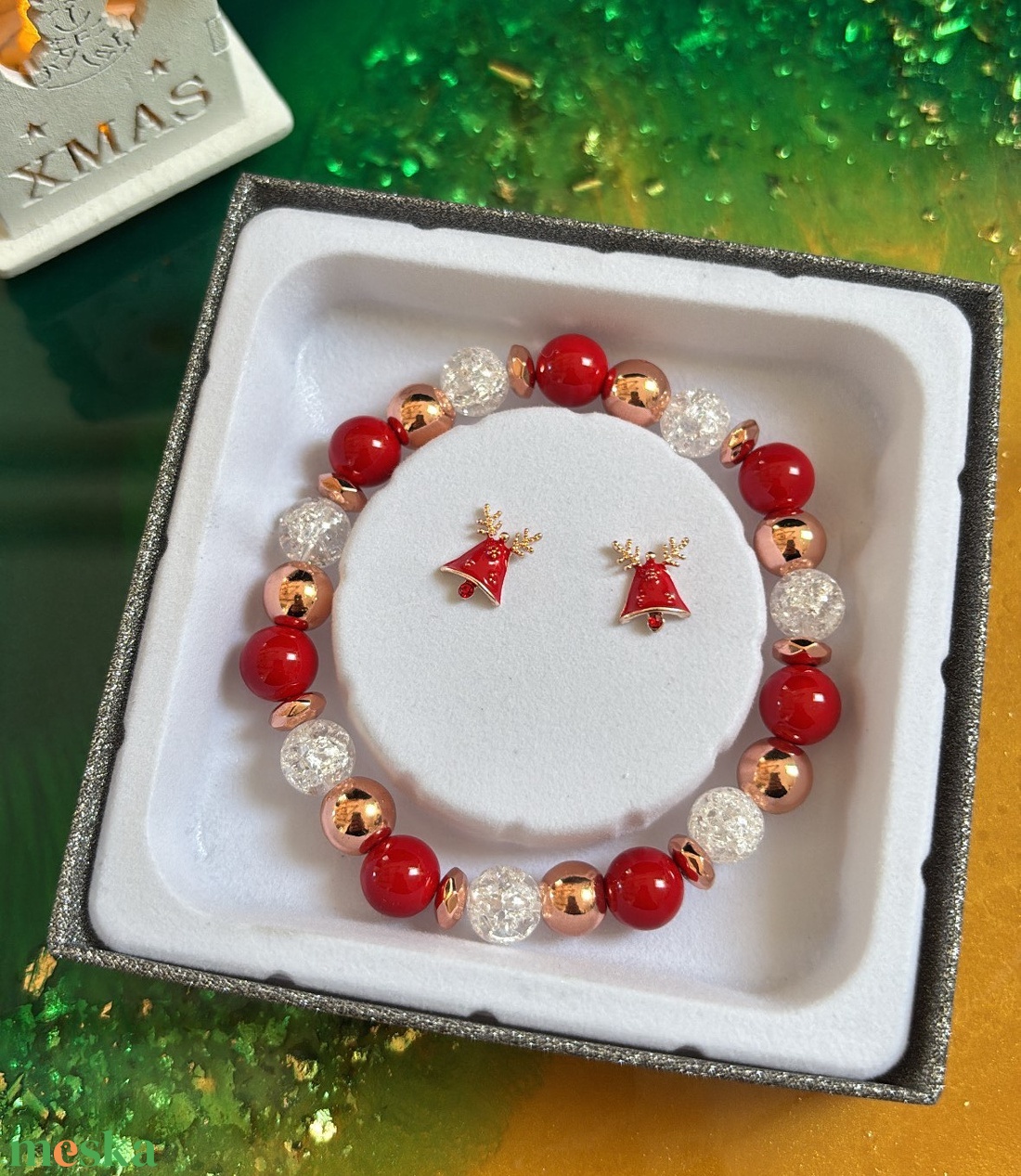 Karácsonyi szett dobozban - ékszer - ékszerszett - Meska.hu