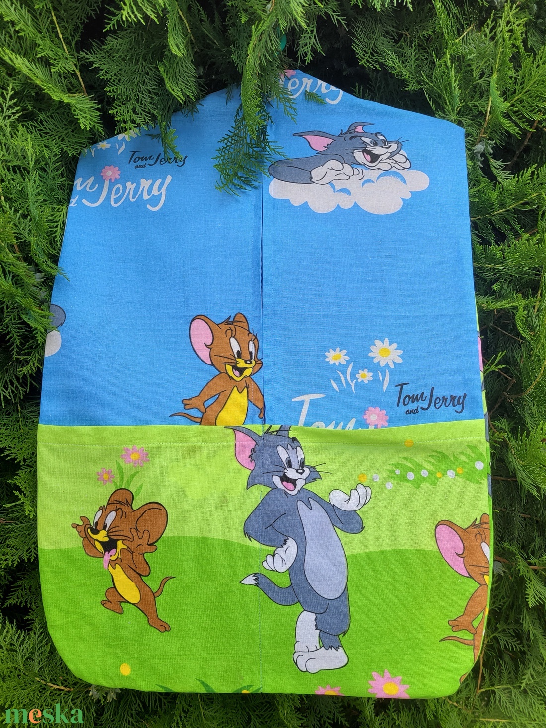 Tom és Jerry anyagból készült oviszsák - játék & sport - ovis felszerelés - ovis zsák - Meska.hu