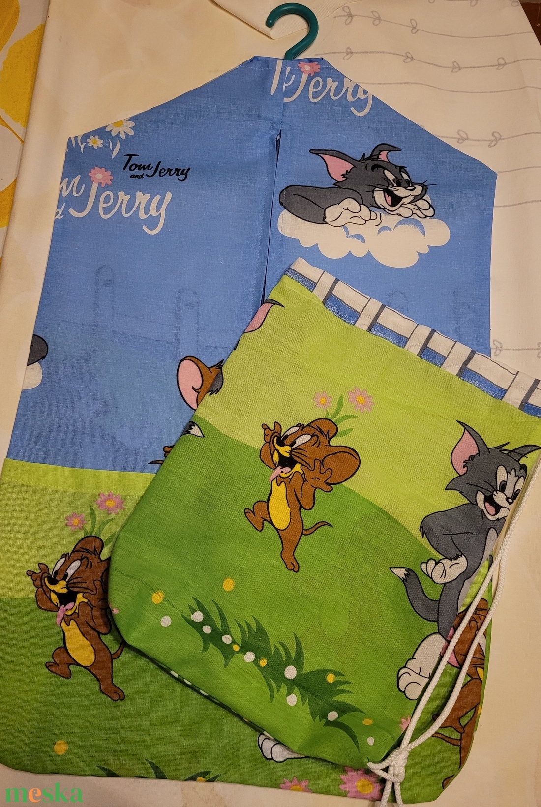 Tom és Jerry anyagból készült ovis tornazsák - játék & sport - ovis felszerelés - ovis tornazsák - Meska.hu