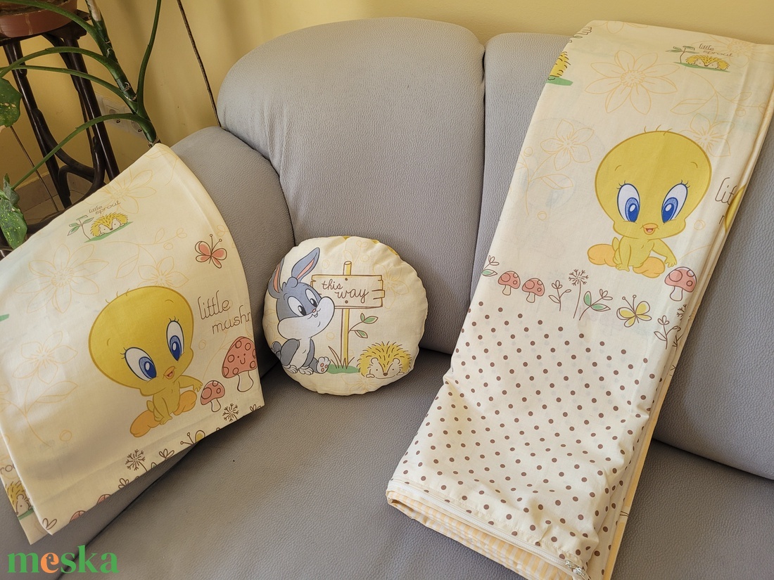 Bébi bolondos dallamok- ovis ágyneműszett (paplanhuzat, párnahuzat, ajándék kör alakú kispárna) - játék & sport - ovis felszerelés - ovis ágynemű - Meska.hu