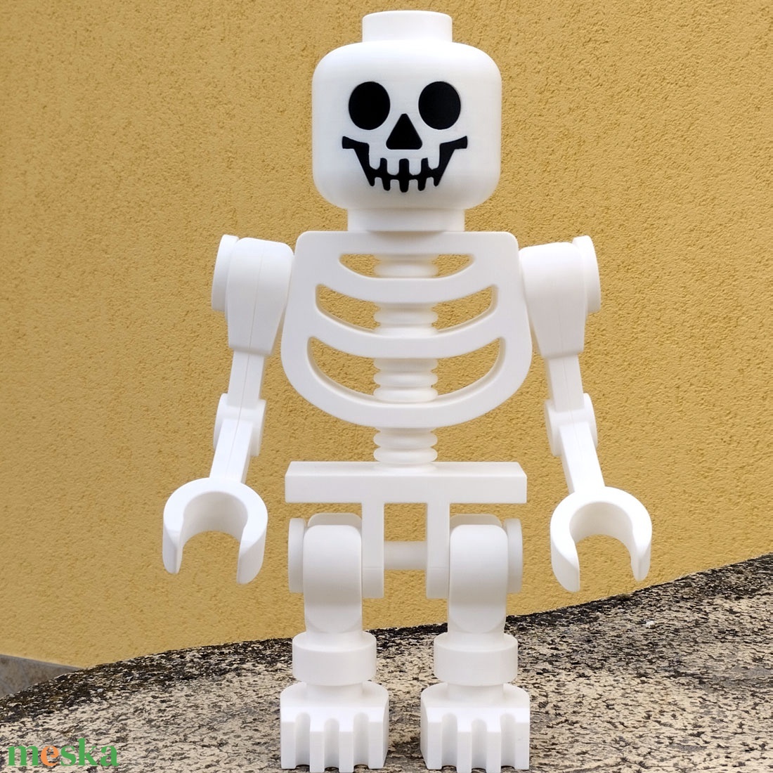 Óriás kocka-csontváz figura (40 cm) � 3D nyomtatott retró stílusú dekoráció és játék - otthon & életmód - dekoráció - halloween - halloweeni figurák - Meska.hu