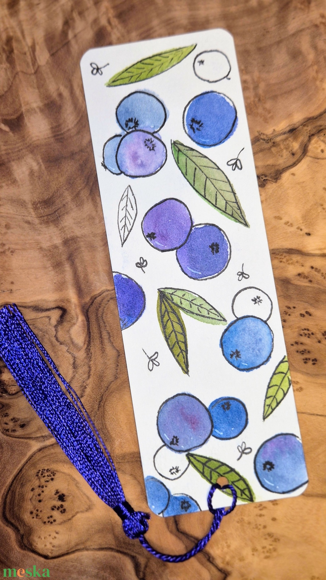 Áfonyás könyvjelző - könyv & zene - könyvjelző - Meska.hu