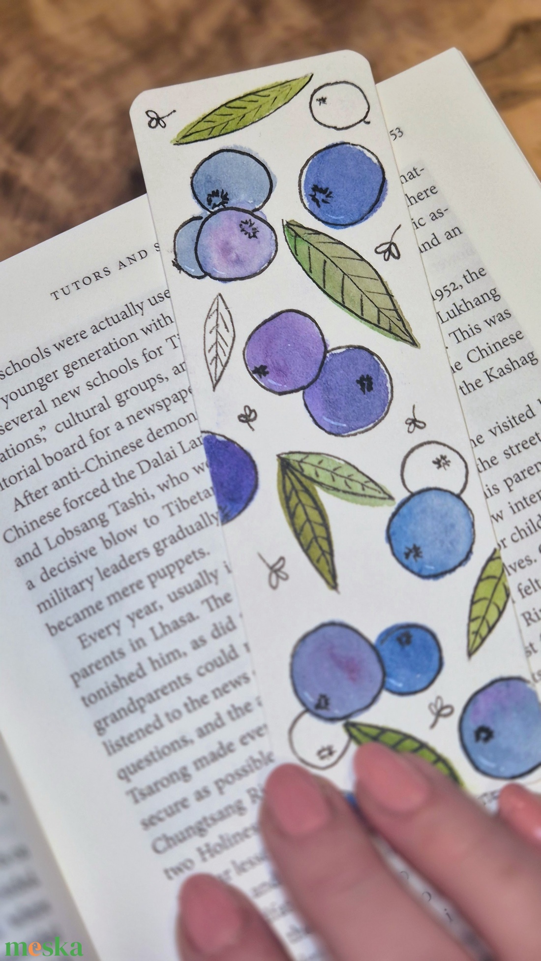 Áfonyás könyvjelző - könyv & zene - könyvjelző - Meska.hu